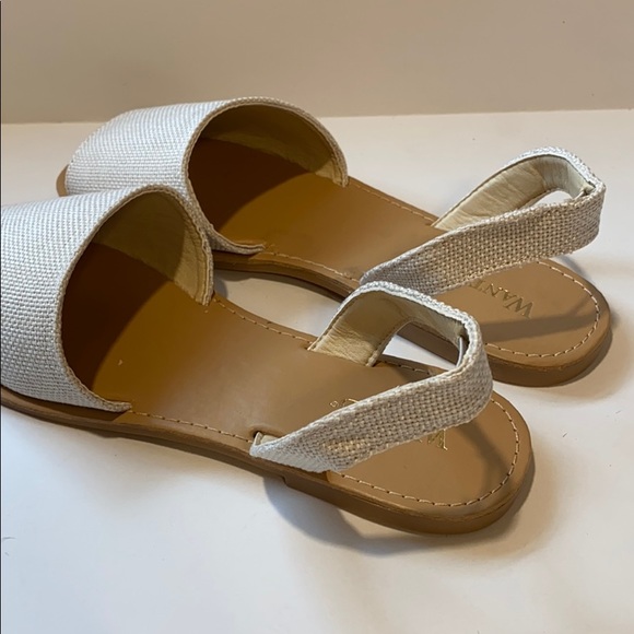 Wanted Brixton White Slip On Flat Sandals New - Picture 5 of 10